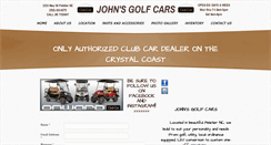 Desktop Screenshot of johnsgolfcarsinc.com