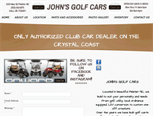 Tablet Screenshot of johnsgolfcarsinc.com